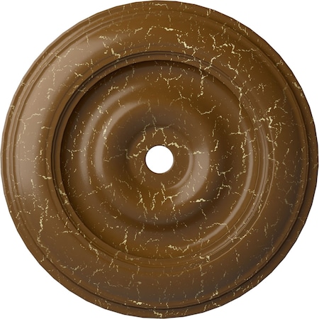 Ekena Millwork Classic Ceiling Medallion (Canopies up to 8 1/4"), 44 1/2"OD x 4"ID x 4 "P, Smokey Topaz Crackle CM44CLSTC